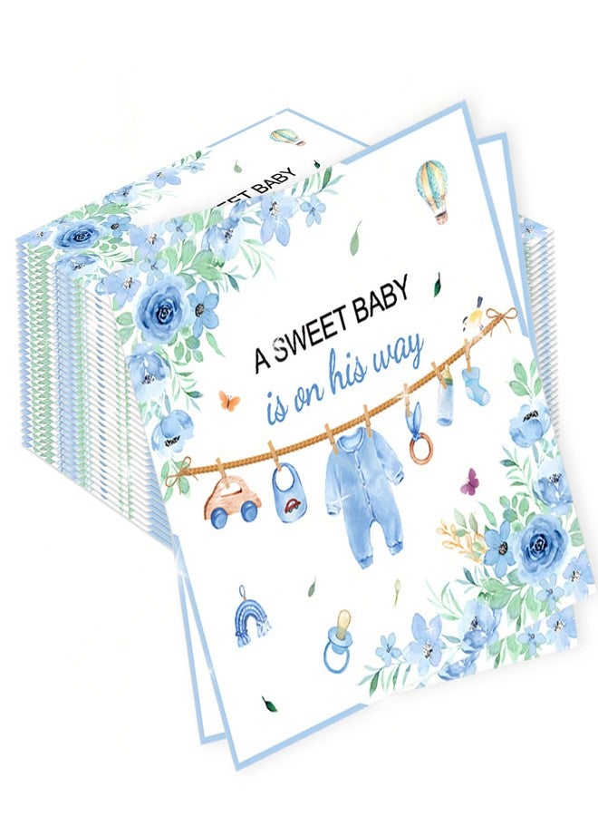 Roaring Good Time Baby Shower Napkins Decoration A Sweet Baby Boy Is On The Way Baby Shower Decoration Greenery Boys Babys Paper Napkins for BoyGender Reveal Party Decoration - Image 1